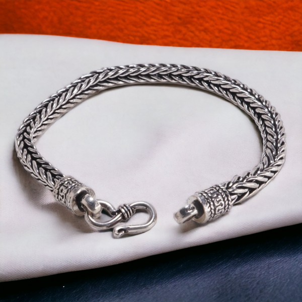 Men Solid Rhodium Bracelet