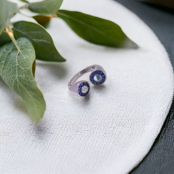 Blue Adjustable Ring