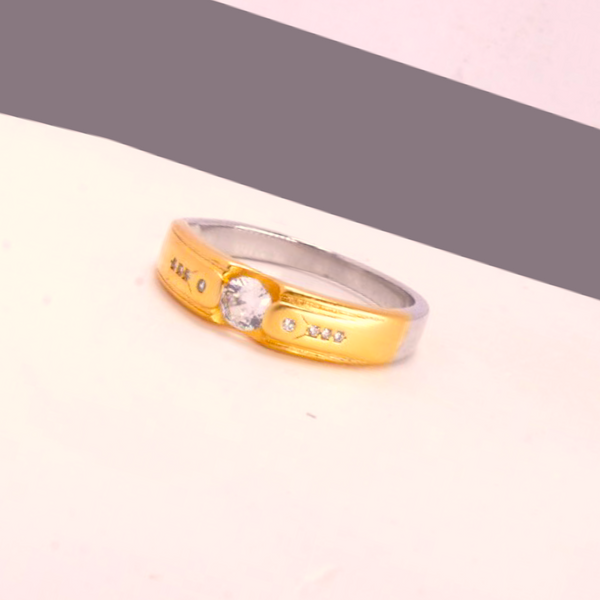 Gold & Rhodium Sterling Silver Ring