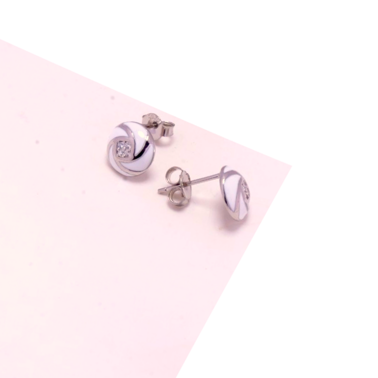 Silver Round Earrings